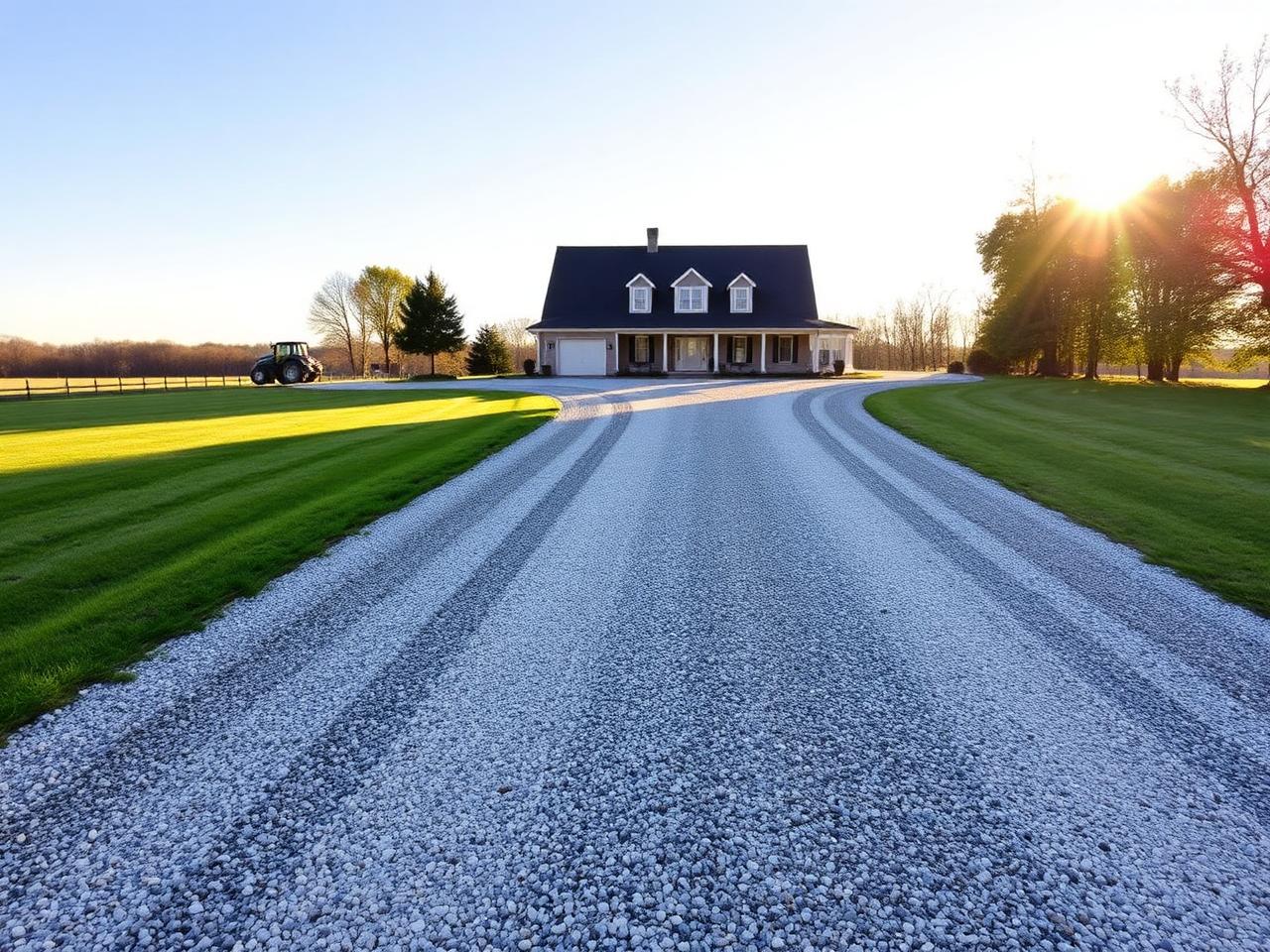 1/4 mile gravel drive